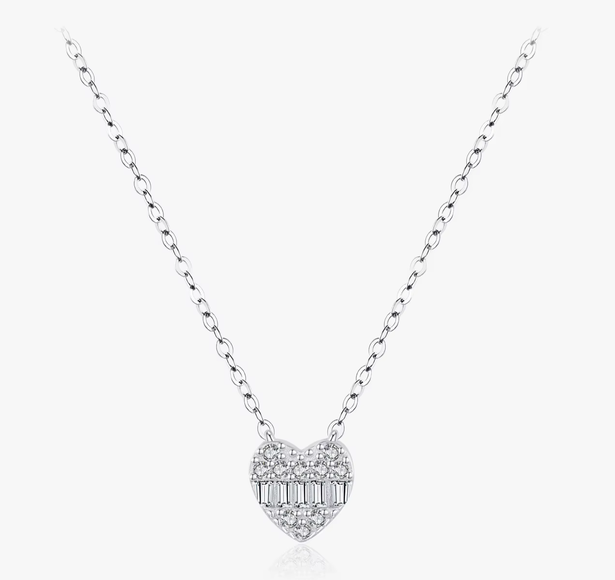 925 Sterling Silber Herz Sparkling Kette