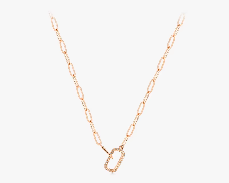 925 Sterling Siber Rose Link Chain Kette