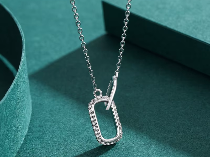 925 Sterling Siber Rose Link Chain Kette