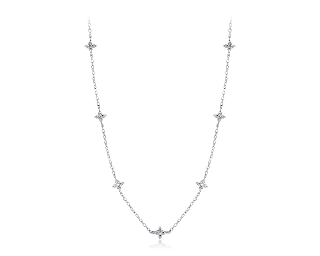 925 Sterling Silber Leaf Clover  Kette