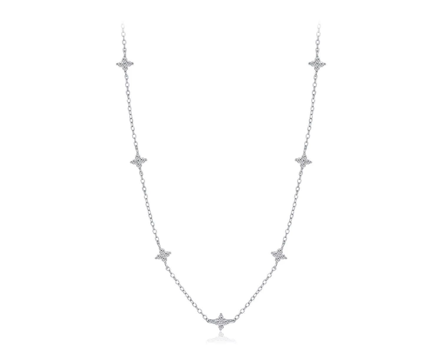 925 Sterling Silber Leaf Clover  Kette