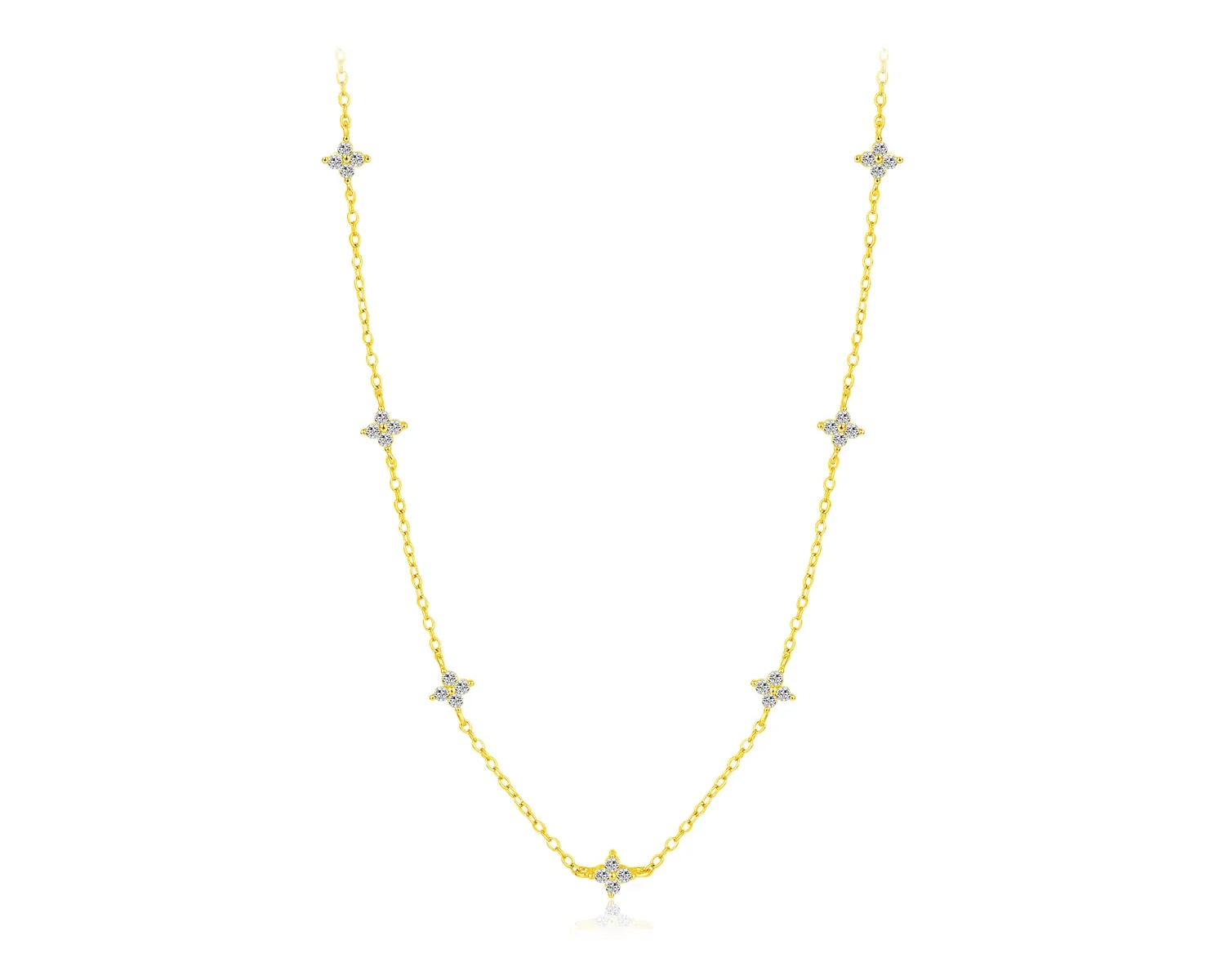 925 Sterling Silber Leaf Clover  Kette