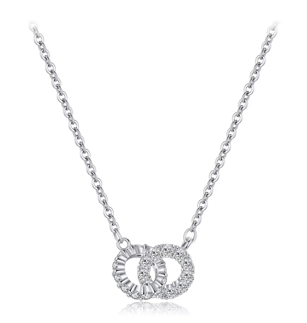 925 Sterling Silber Sparkling Circle Lock Armband