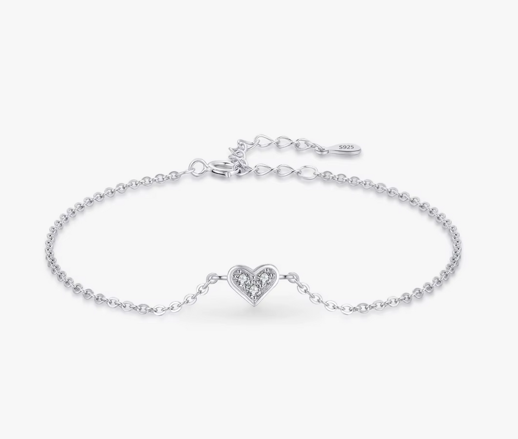 925 Sterling Silber Herz Armband 