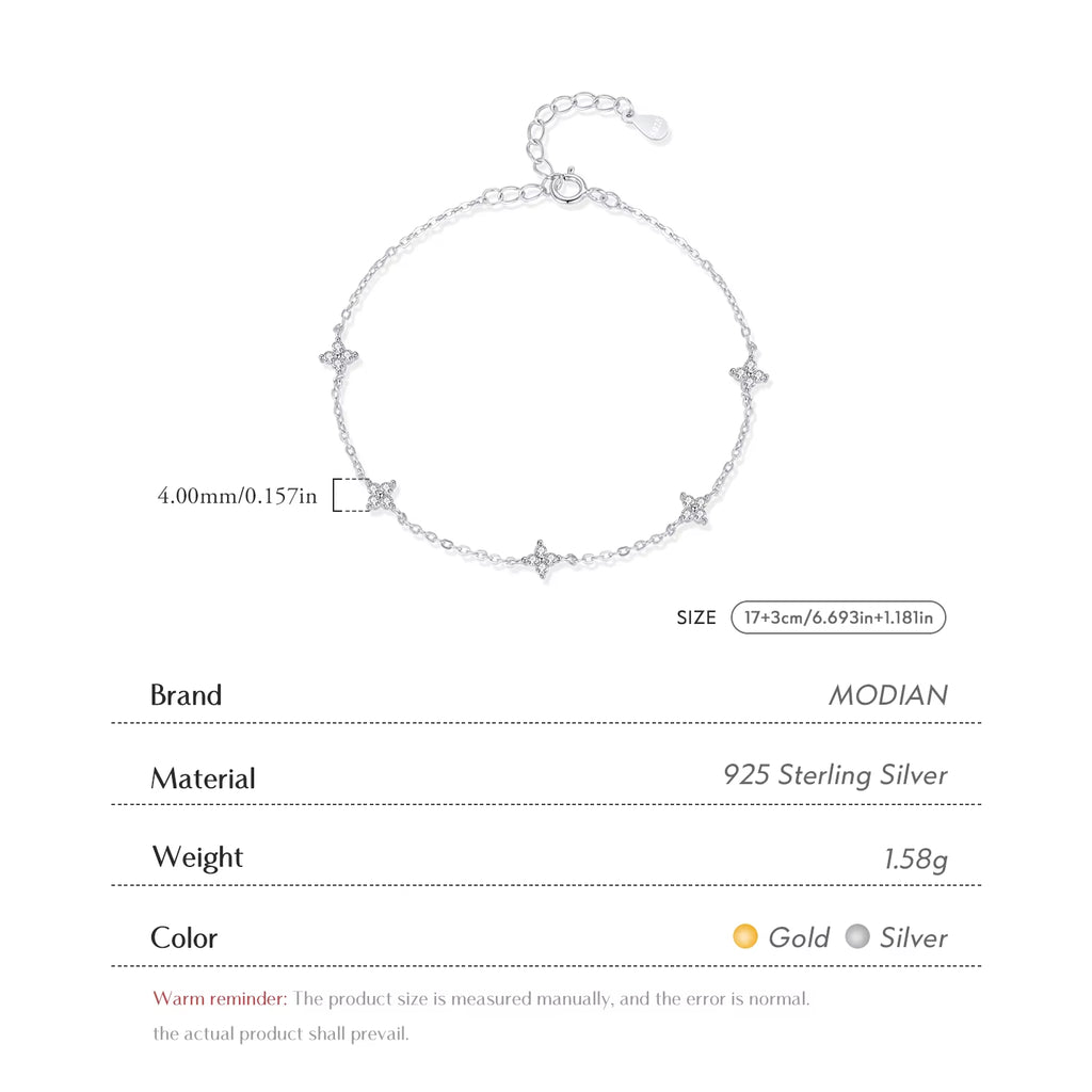925 Sterling Silber Flower Kette