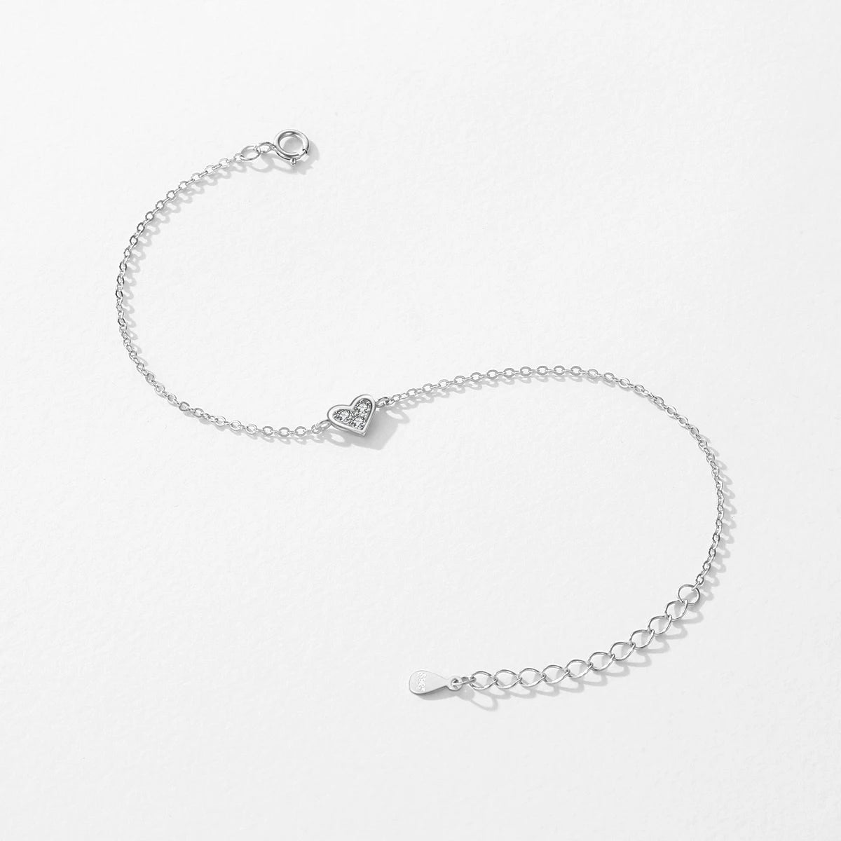 925 Sterling Silber Herz Armband 