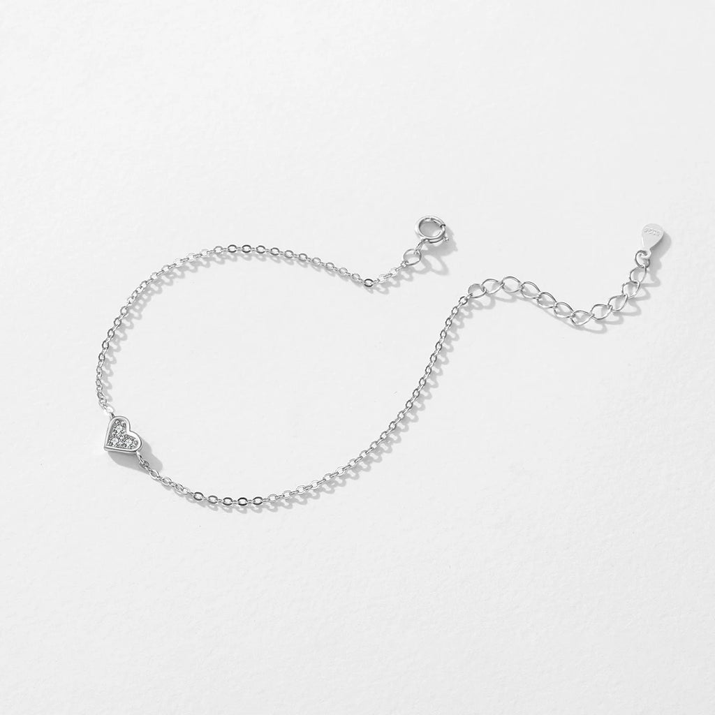 925 Sterling Silber Herz Armband 