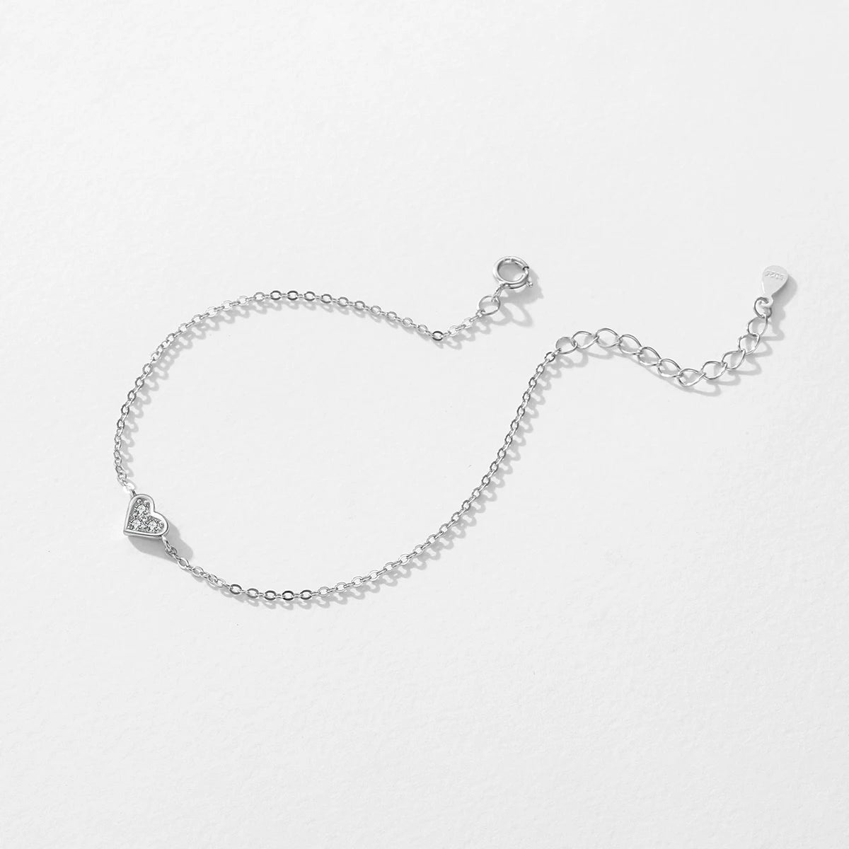 925 Sterling Silber Herz Armband 