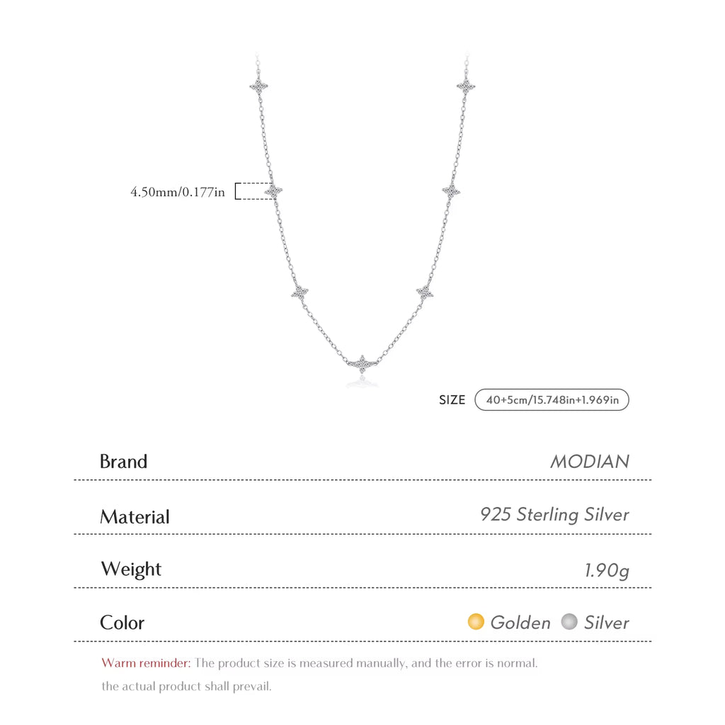 925 Sterling Silber Leaf Clover  Kette
